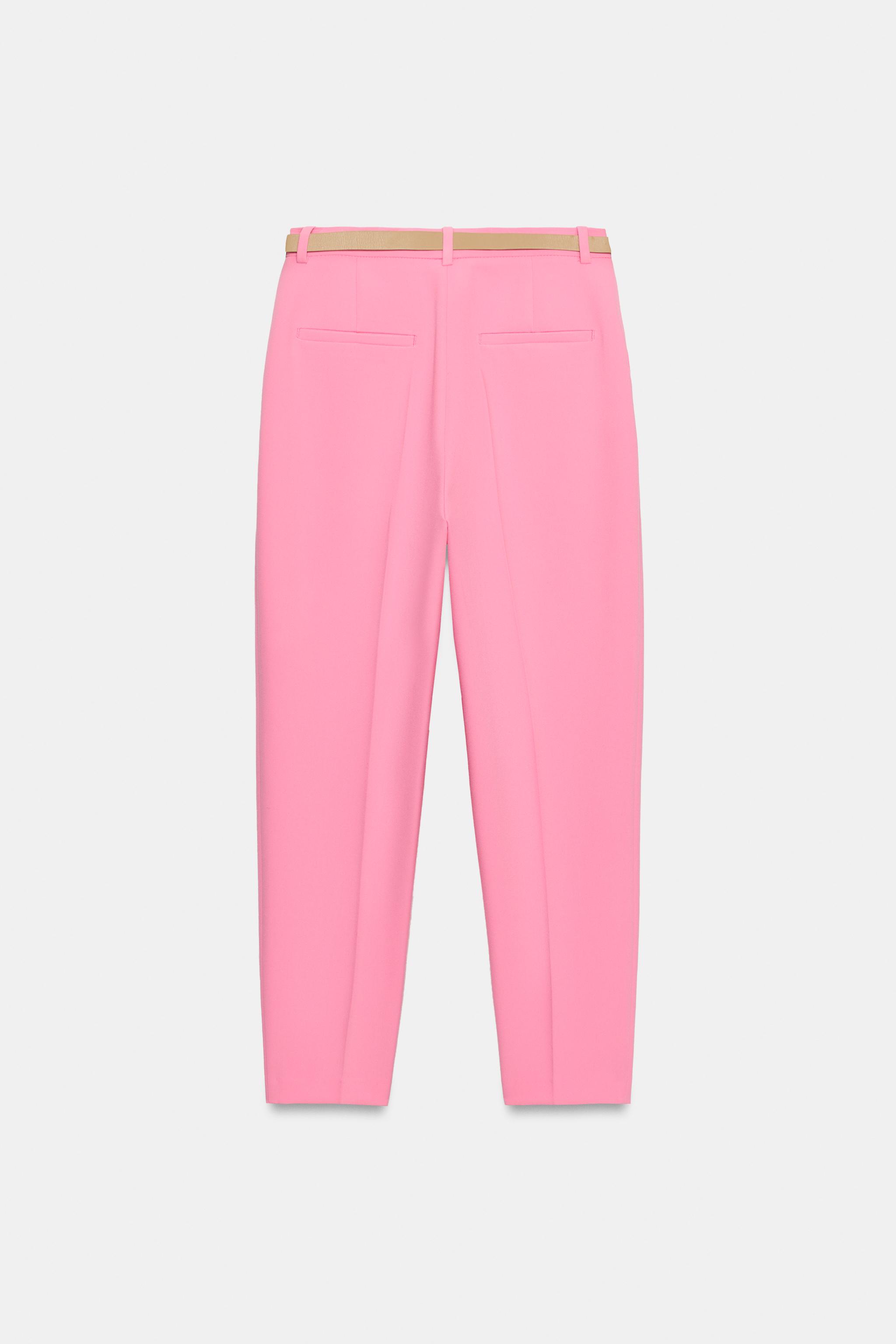 BELTED ANKLE PANTS